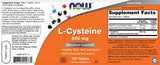 L-Cysteine 500 mg - 100 Tablets - Nutra Best Europe