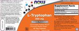 Tryptophan 500 mg - 60 capsules - Nutra Best Europe