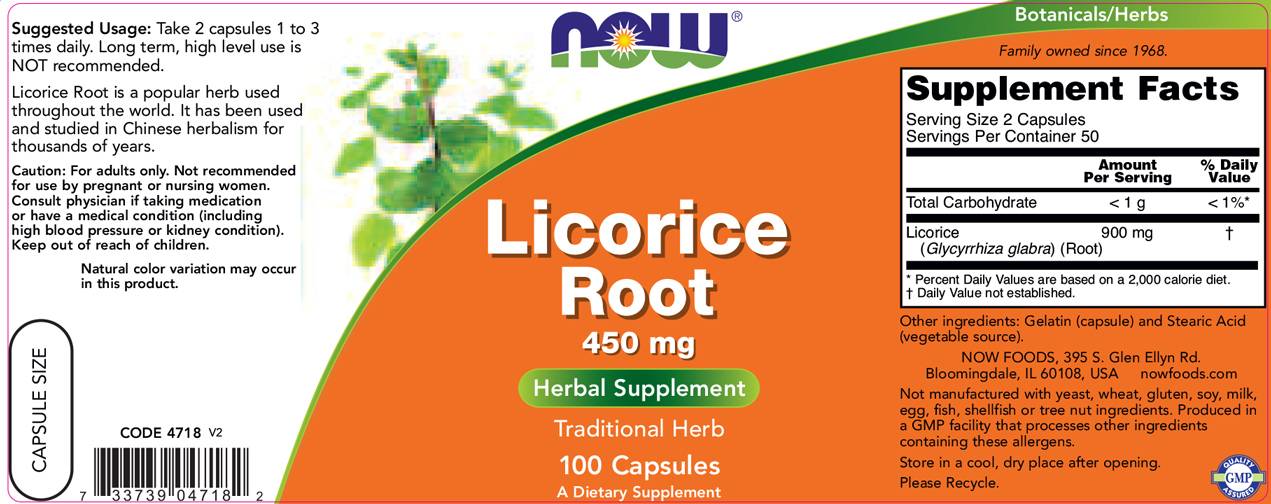 Licorice Root 450 mg - 100 capsules - Nutra Best Europe