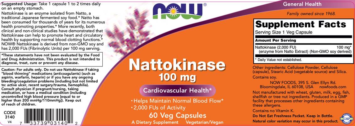 Nattokinase 100 mg - 60 capsules - Nutra Best Europe