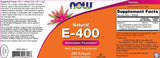Vitamin E-400 IU MT - 250 Gel capsules - Nutra Best Europe