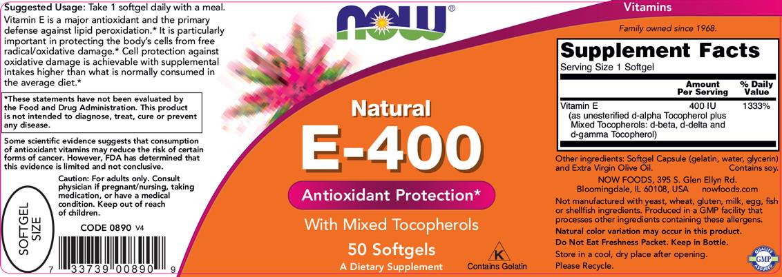 Vitamin E-400 IU MT - 100 Gel capsules - Nutra Best Europe