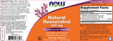 Natural Resveratrol 200 mg - 120 capsules - Nutra Best Europe