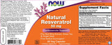 Natural Resveratrol 50 mg - 60 capsules - Nutra Best Europe