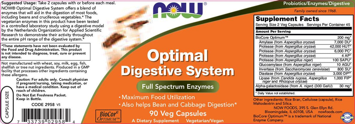 Optimal Digestive System - 90 capsules - Nutra Best Europe