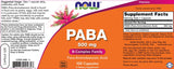 PABA 500 mg - 100 capsules - Nutra Best Europe