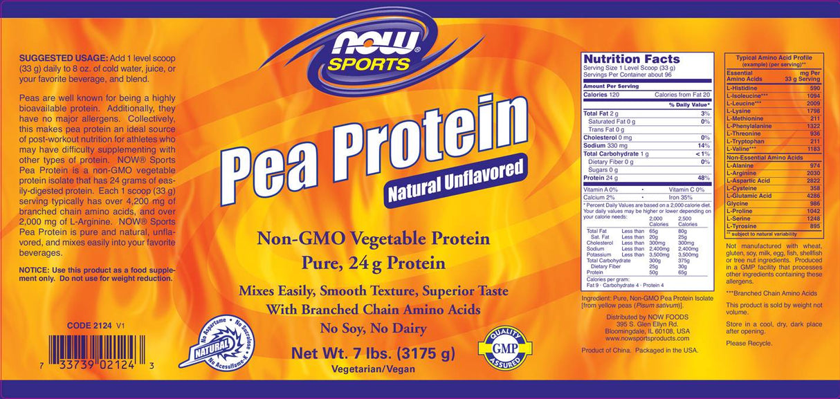 Pea Protein - 908 grams - Nutra Best Europe
