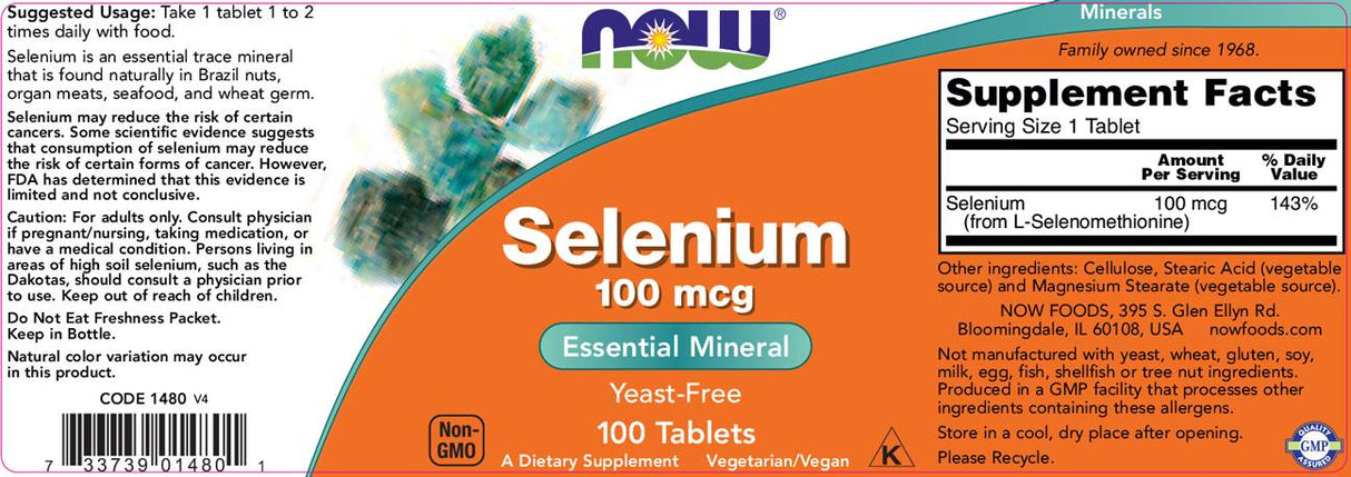 Selenium 100 mcg - 250 Tablets - Nutra Best Europe