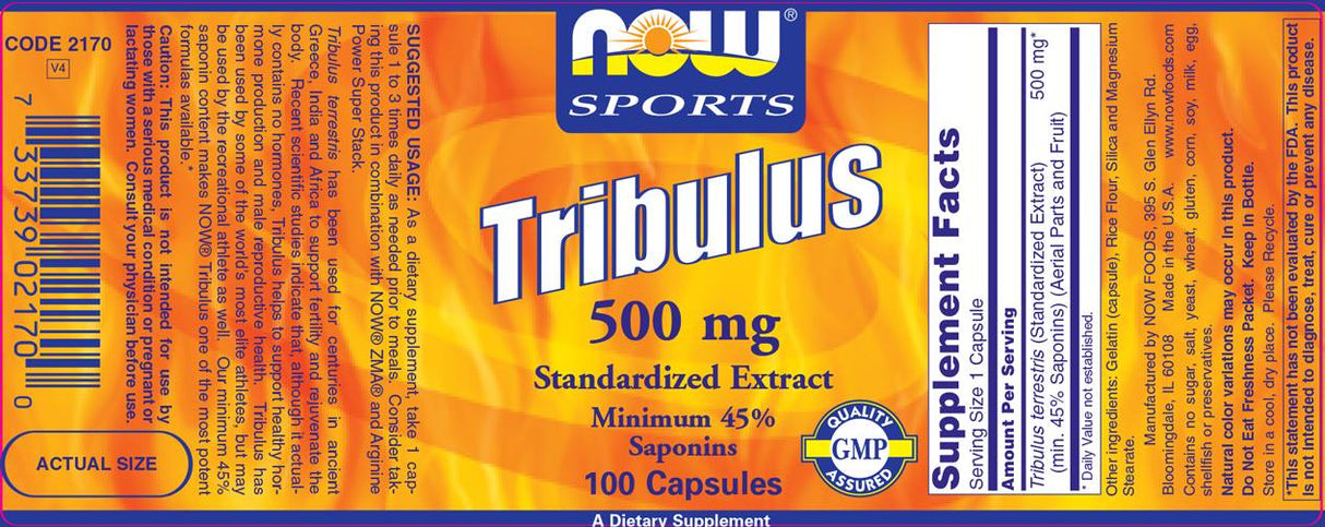 Tribulus 500 mg - 100 capsules - Nutra Best Europe
