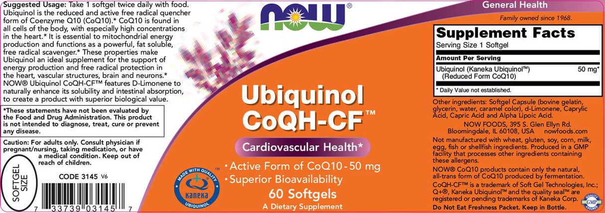 Ubiquinol CoQH-CF™ - 60 Gel capsules - Nutra Best Europe