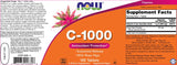 Vitamin C-1000 with Rose Hips / Sustained Release - 100 Tablets - Nutra Best Europe
