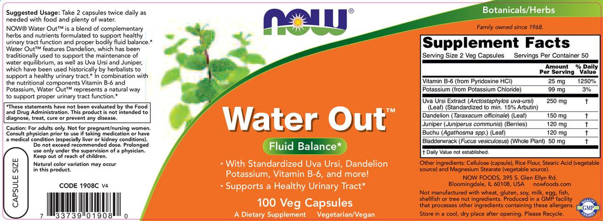 Water Out - 100 capsules - Nutra Best Europe