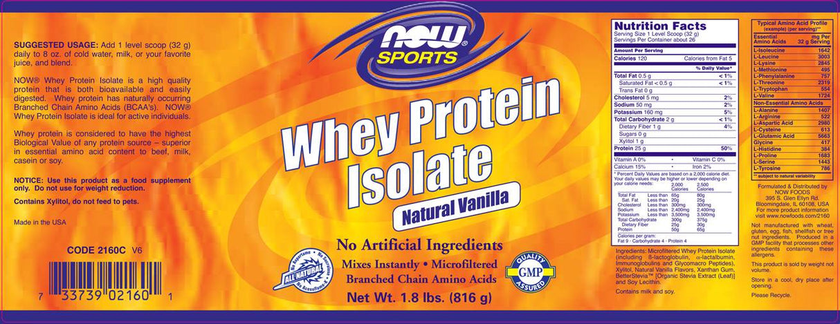 Whey Protein Isolate - 816 grams - Nutra Best Europe