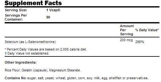 Selenium 200 mcg - 90 capsules - Nutra Best Europe