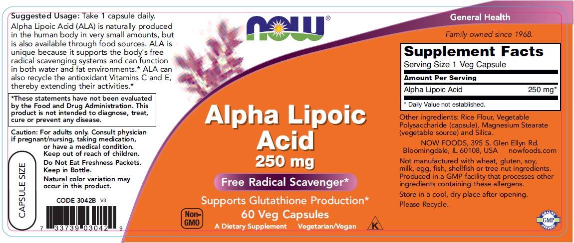 Alpha Lipoic Acid 250 mg - 60 capsules - Nutra Best Europe