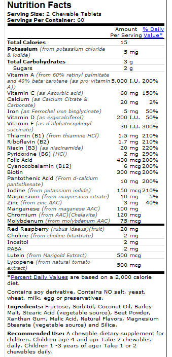 Kid Vits - 120 Chewable Tablets - Nutra Best Europe