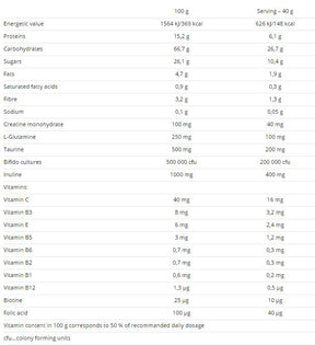 Enduro Gainer - 520 grams - Nutra Best Europe