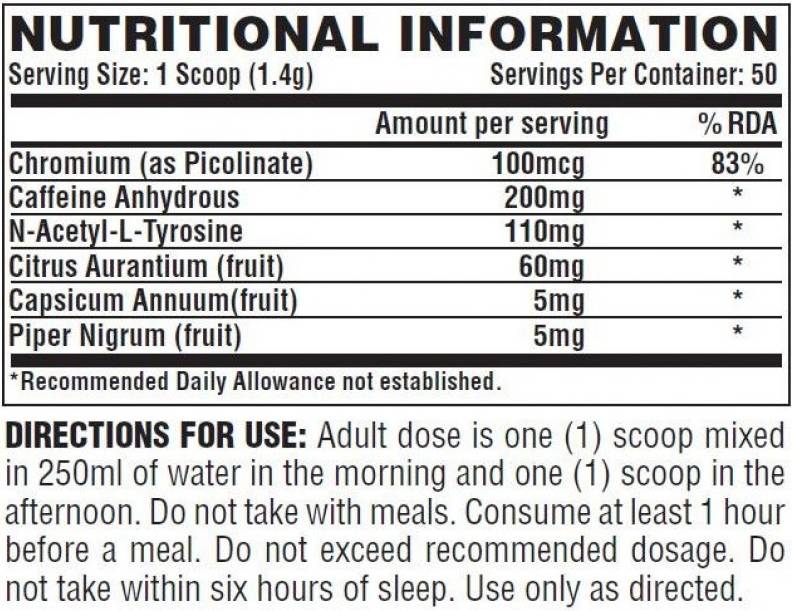 Lipo 6 Black Powder Ultra Concentrate 70 grams - Nutra Best Europe