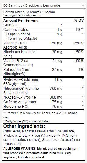 OUTRAGE - 144 grams - Nutra Best Europe