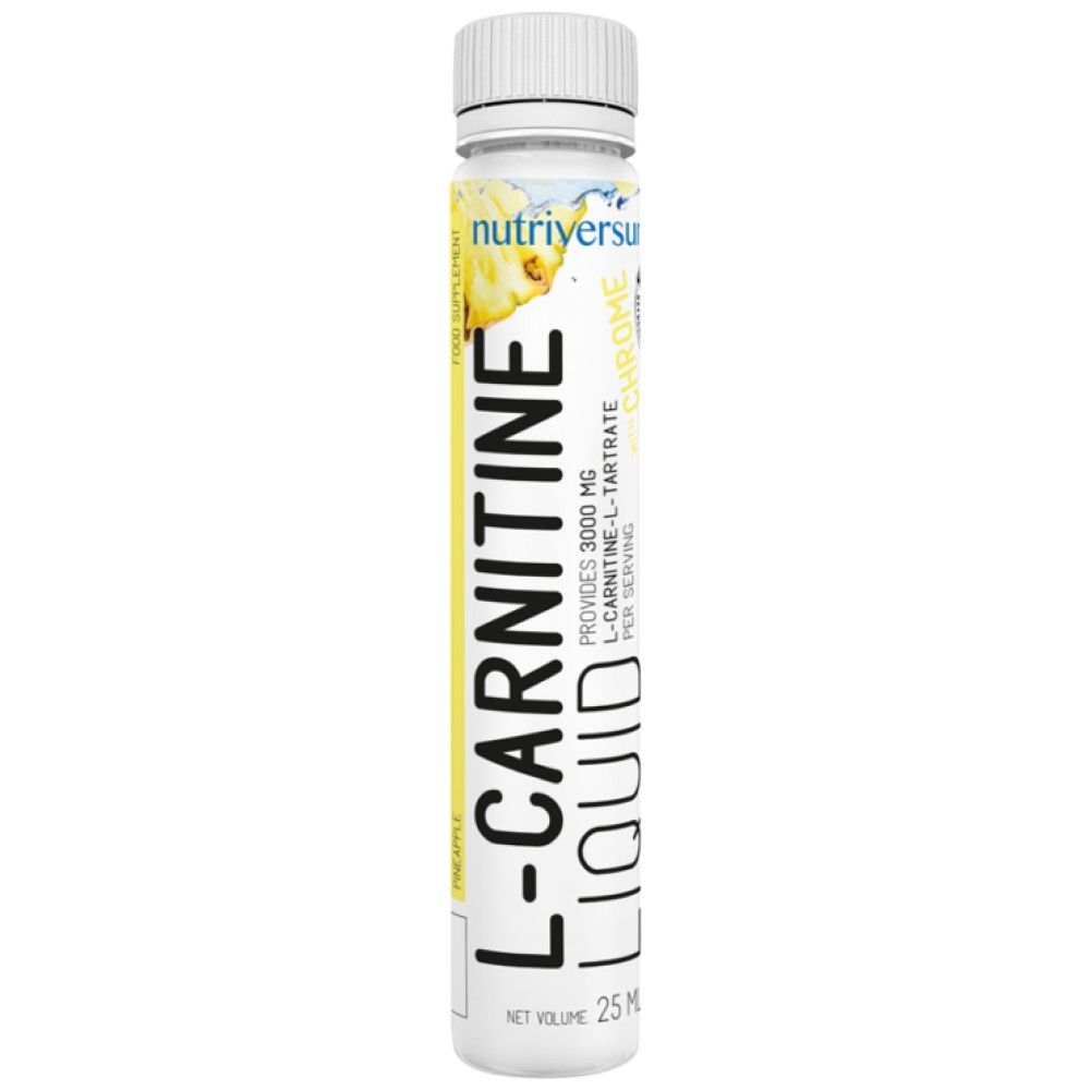 L-Carnitine Liquid Shot 3000 | with Chromium - 25 ml - Nutra Best Europe
