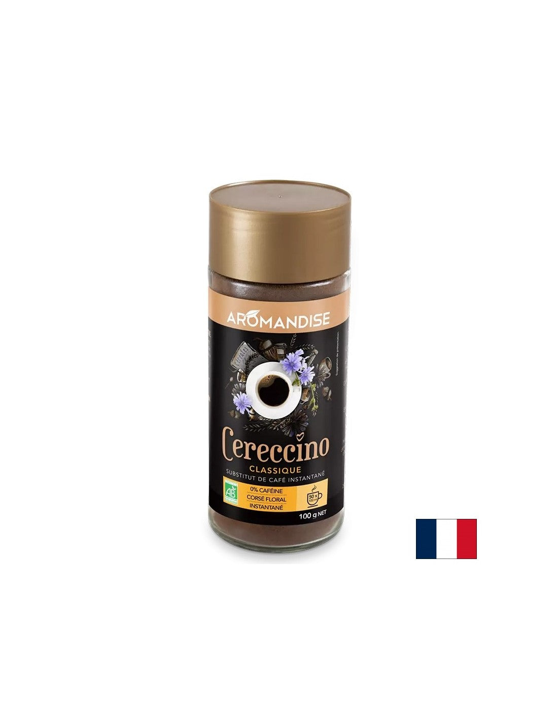 Instant kávé (cikóriából, rozsból, árpából, makkból), koffeinmentes, 100 g