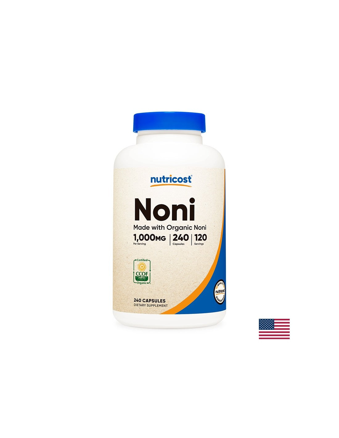 Immunitás - Noni gyümölcs, 500 mg x 240 kapszula <tc>Nutricost</tc>