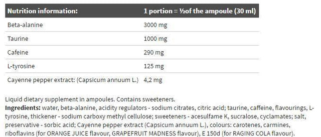 REDWEILER Shot - 20 x 60 ml - Nutra Best Europe
