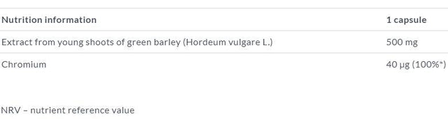 Young Barley Premium 30 capsules - Nutra Best Europe