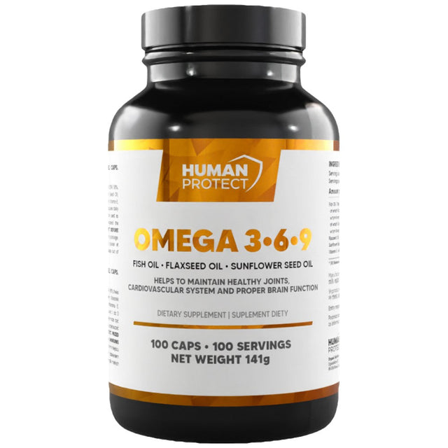 Omega 3-6-9 | with Fish Oil, Flax Oil & Sunflower Oil - 100 capsules - Nutra Best Europe