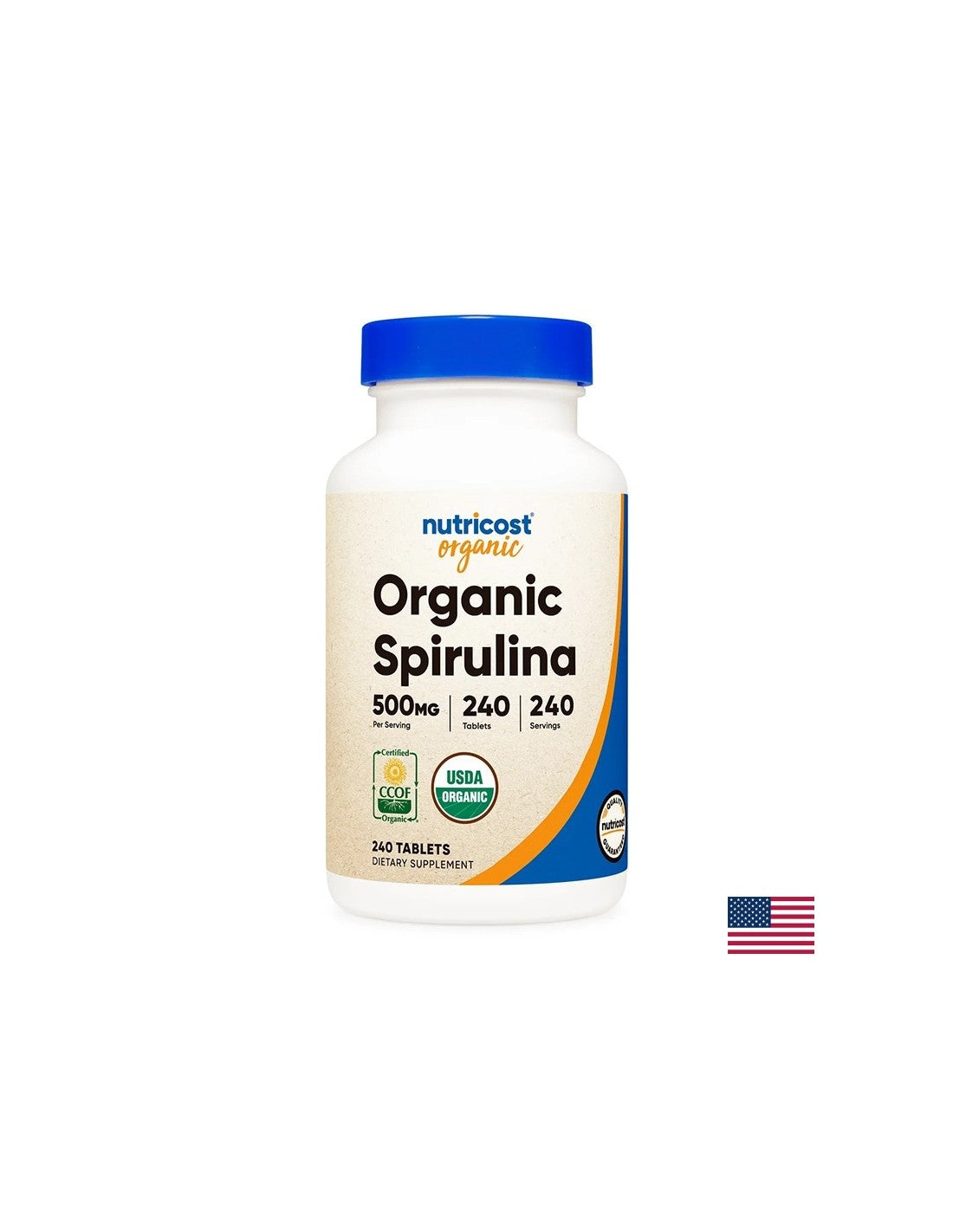 Méregtelenítés és immunitás - Spirulina bio, 240 <tc>Nutricost</tc> tabletták