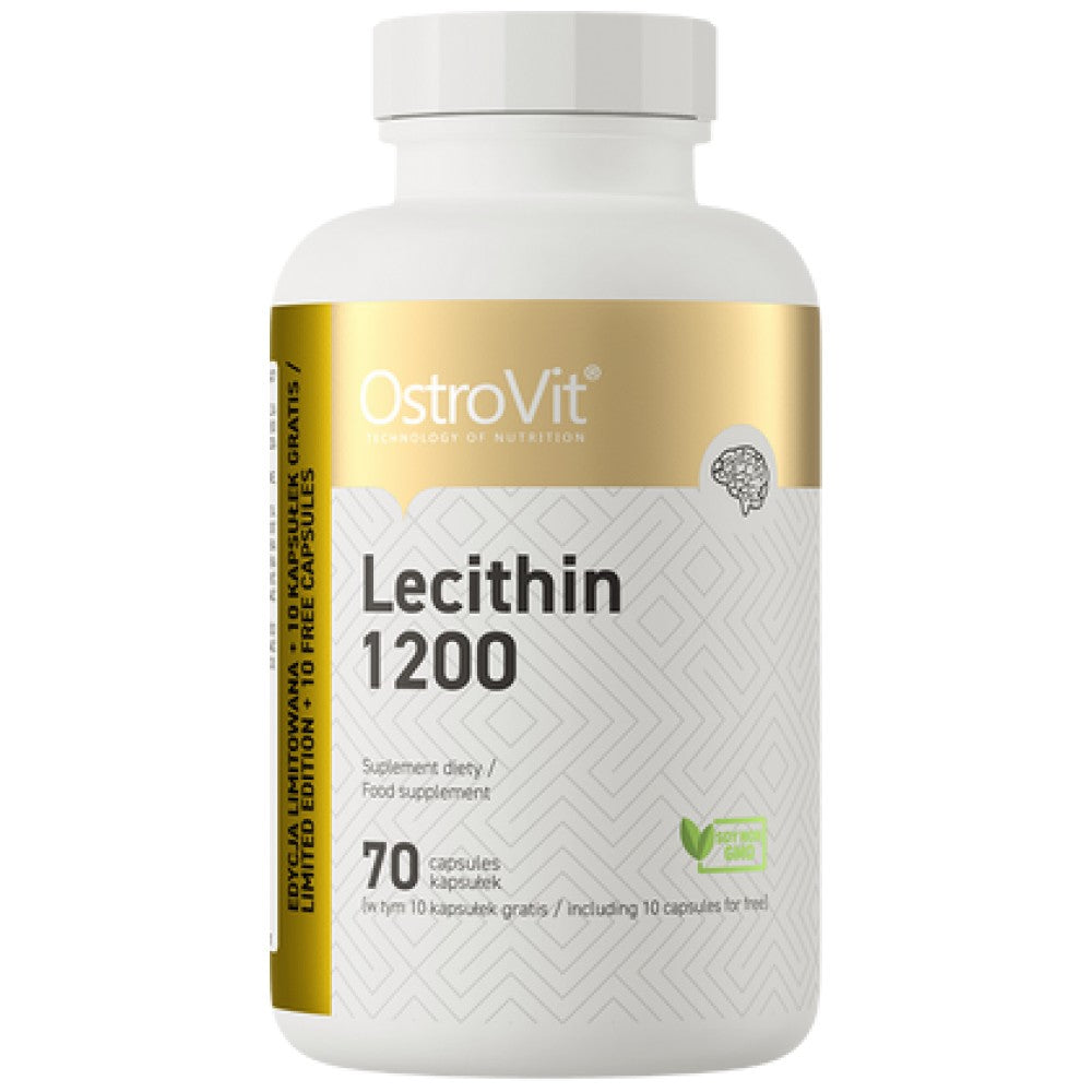 Lecithin 1200 / NO GMO 70 Gel capsules - Nutra Best Europe