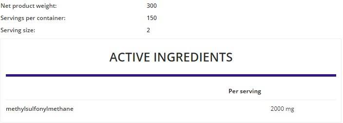 MSM Powder 300 grams - Nutra Best Europe