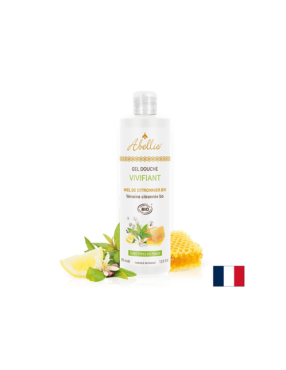 Refreshing body shower gel, with lemon, honey, lemon verbena, 400 ml - Nutra Best Europe