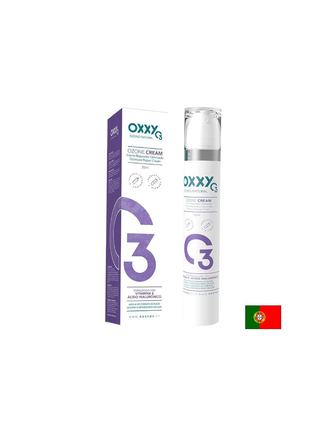 Озониран крем за сияйна и защитена кожа на лицето, 50 ml - Nutra Best Europe