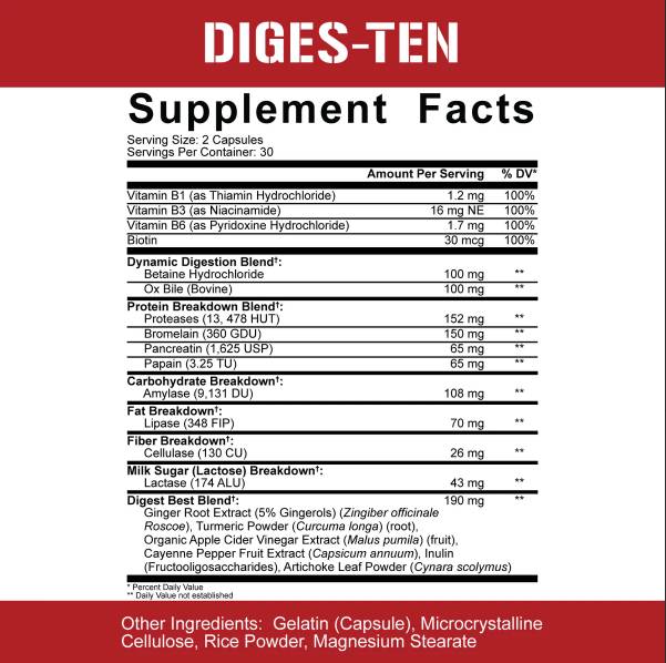 Digestive Defender | Digestive Enzymes + Probiotics - 2 x 60 capsules - Nutra Best Europe