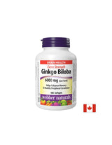 Memory and Concentration - Ginkgo Biloba, 120 mg x 180 softgel capsules - Nutra Best Europe