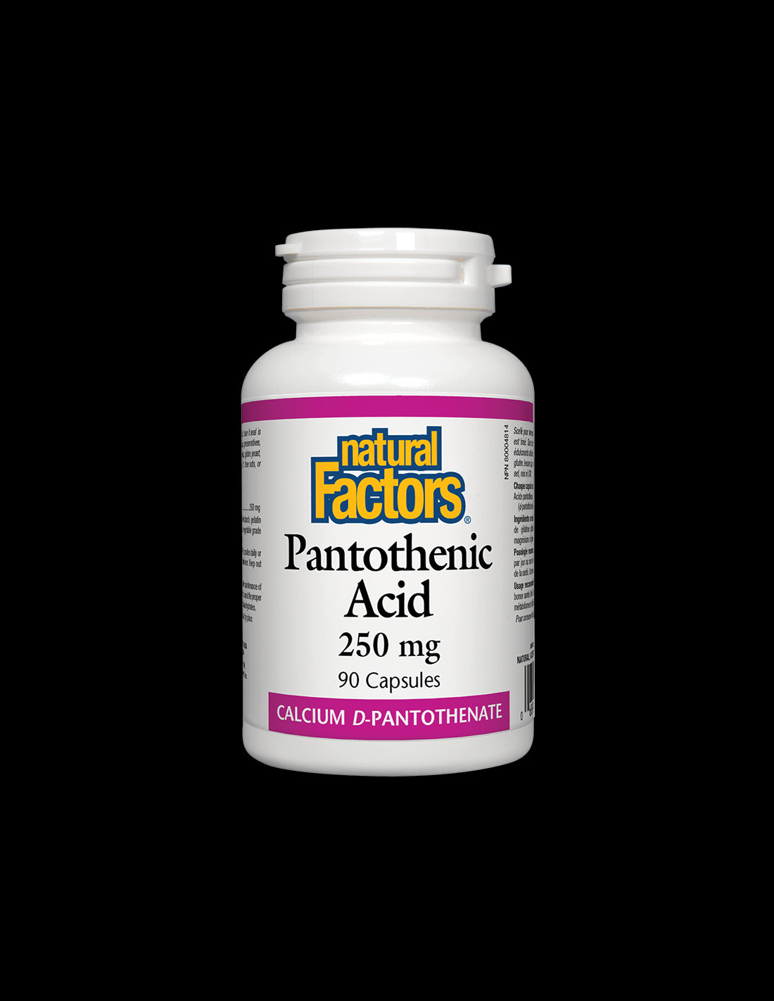 Pantothenic Acid 250 mg - 90 capsules - Nutra Best Europe