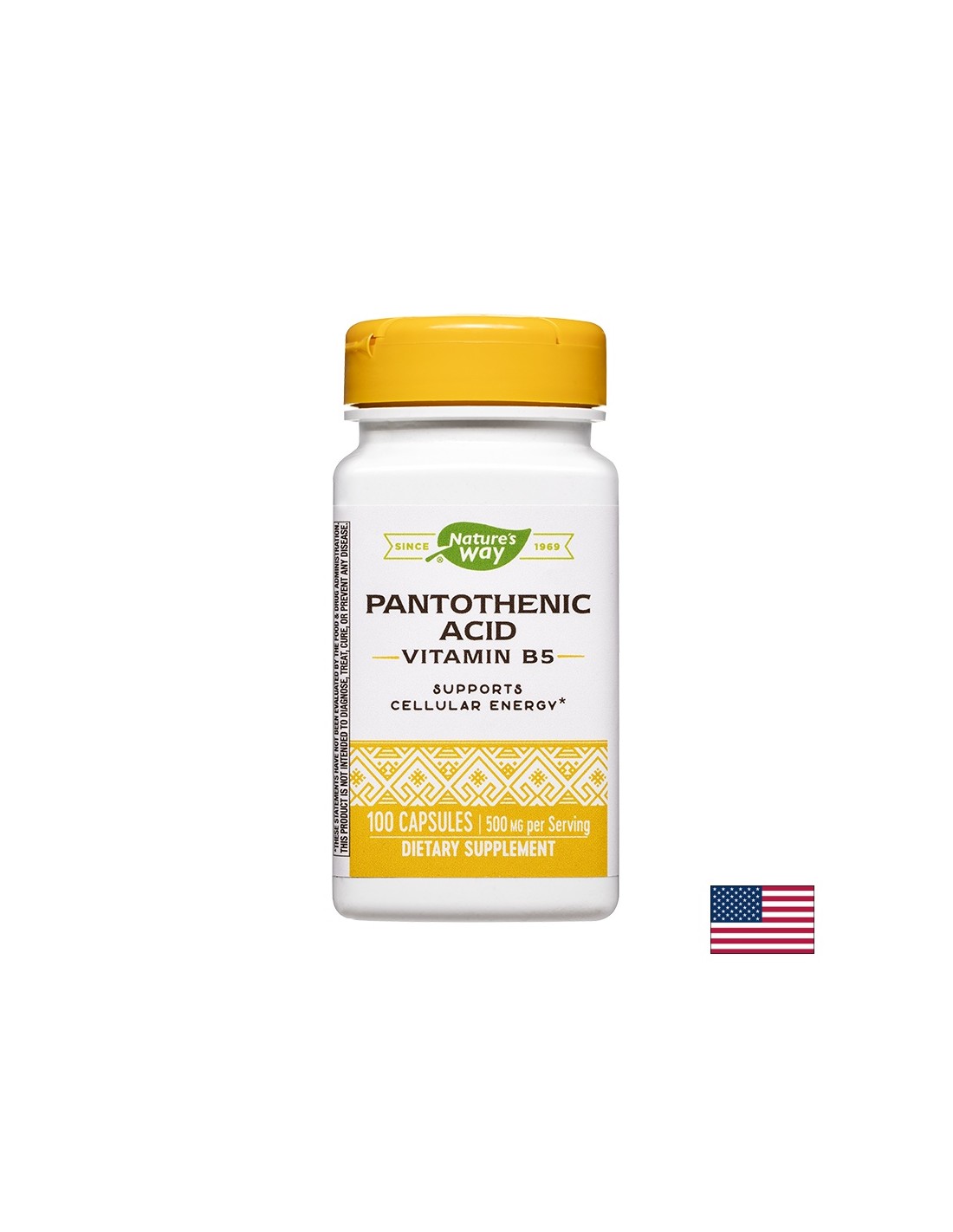 Pantothenic Acid (Vitamin B5), 100 capsules Nature's Way - Nutra Best Europe