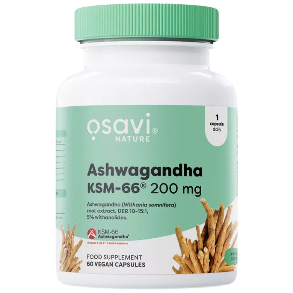 Ashwagandha KSM-66® 200 mg - 60 capsules - Nutra Best Europe