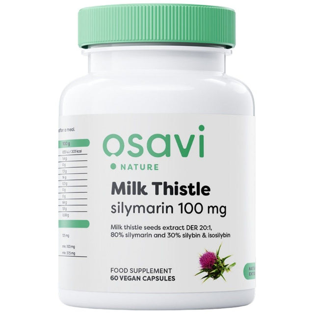 Milk Thistle | Silymarin 100 mg - 60 capsules - Nutra Best Europe