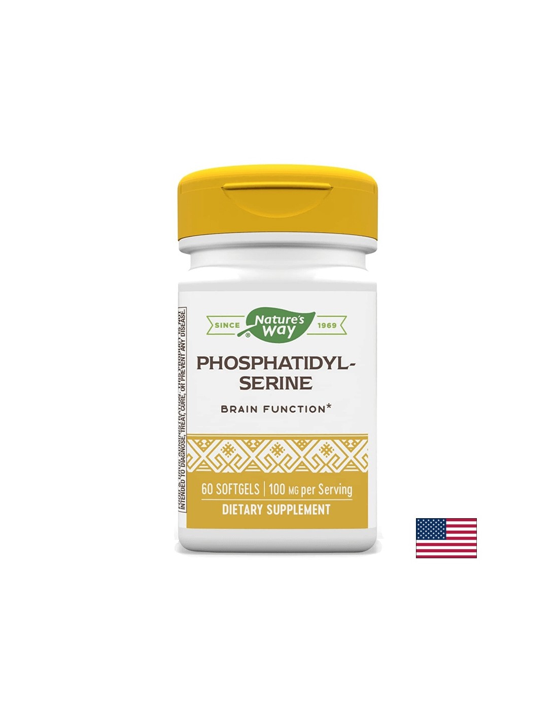 Phosphatidyl-Serine - Phosphatidyl-serine - for brain health - 100 mg, 60 softgel capsules Nature's Way - Nutra Best Europe