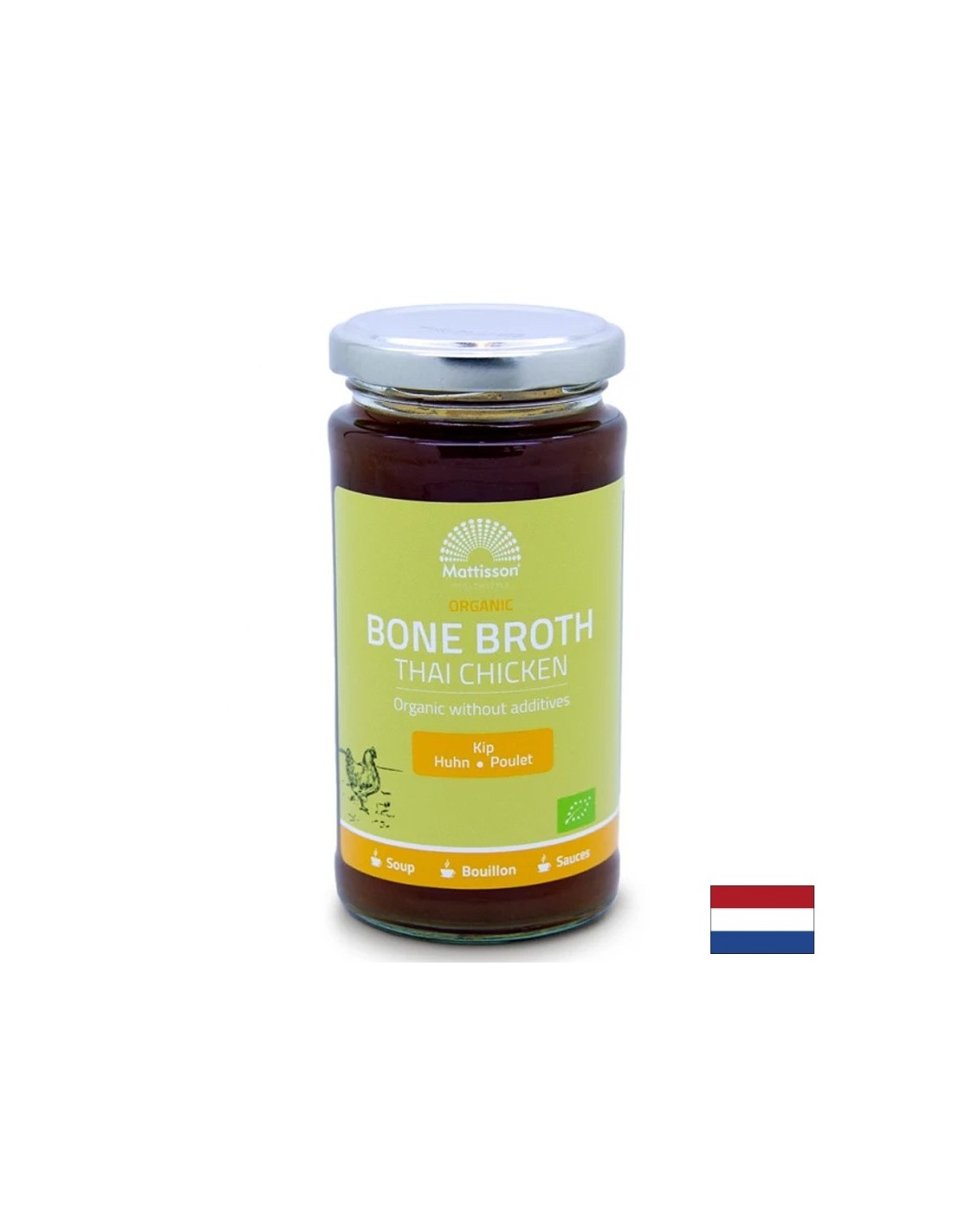 Chicken Bone Broth - Joint and Digestive Support, Organic, 240 ml - Nutra Best Europe