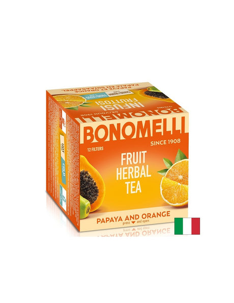 Fruit tea with papaya and orange peel - Exotic freshness and natural vitality, 12 sachets - Nutra Best Europe