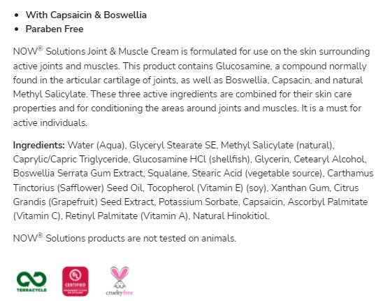 Joint & Muscle Cream | with Glucosamine, Boswellia and Capsaicin - 118 ml - Nutra Best Europe