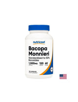 Supports brain function - Bacopa Monieri, 120 capsules - Nutra Best Europe