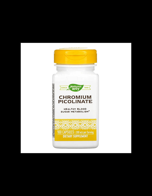 Suppresses appetite, normalizes blood sugar - Chromium picolinate, 200 µg x 100 capsules - Nutra Best Europe