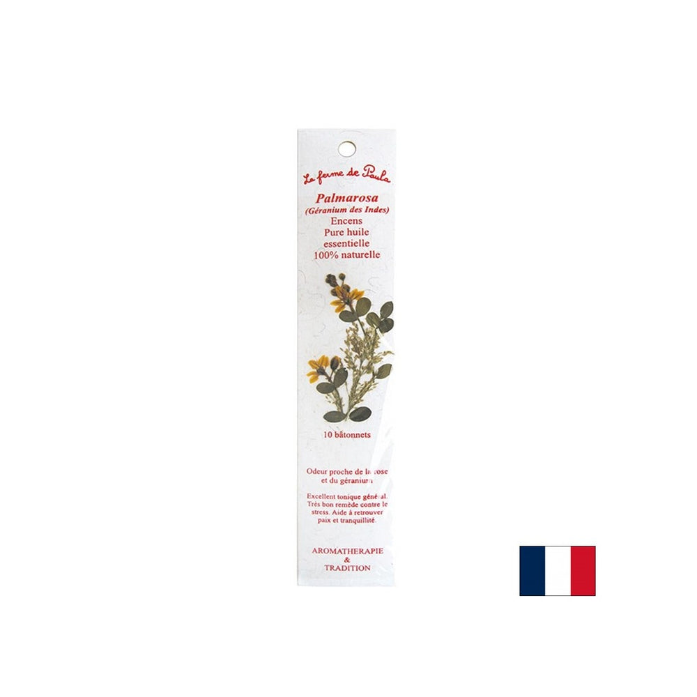 Burning sticks with Palmarosa (Indian Geranium) scent, 10 pcs. - Nutra Best Europe