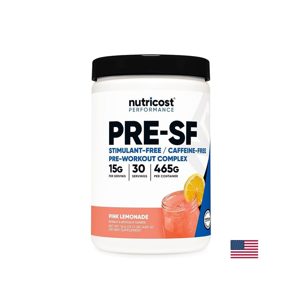 Pre-workout complex PRE-SF, 450 g powder, with pink lemonade flavor, 30 doses - Nutra Best Europe