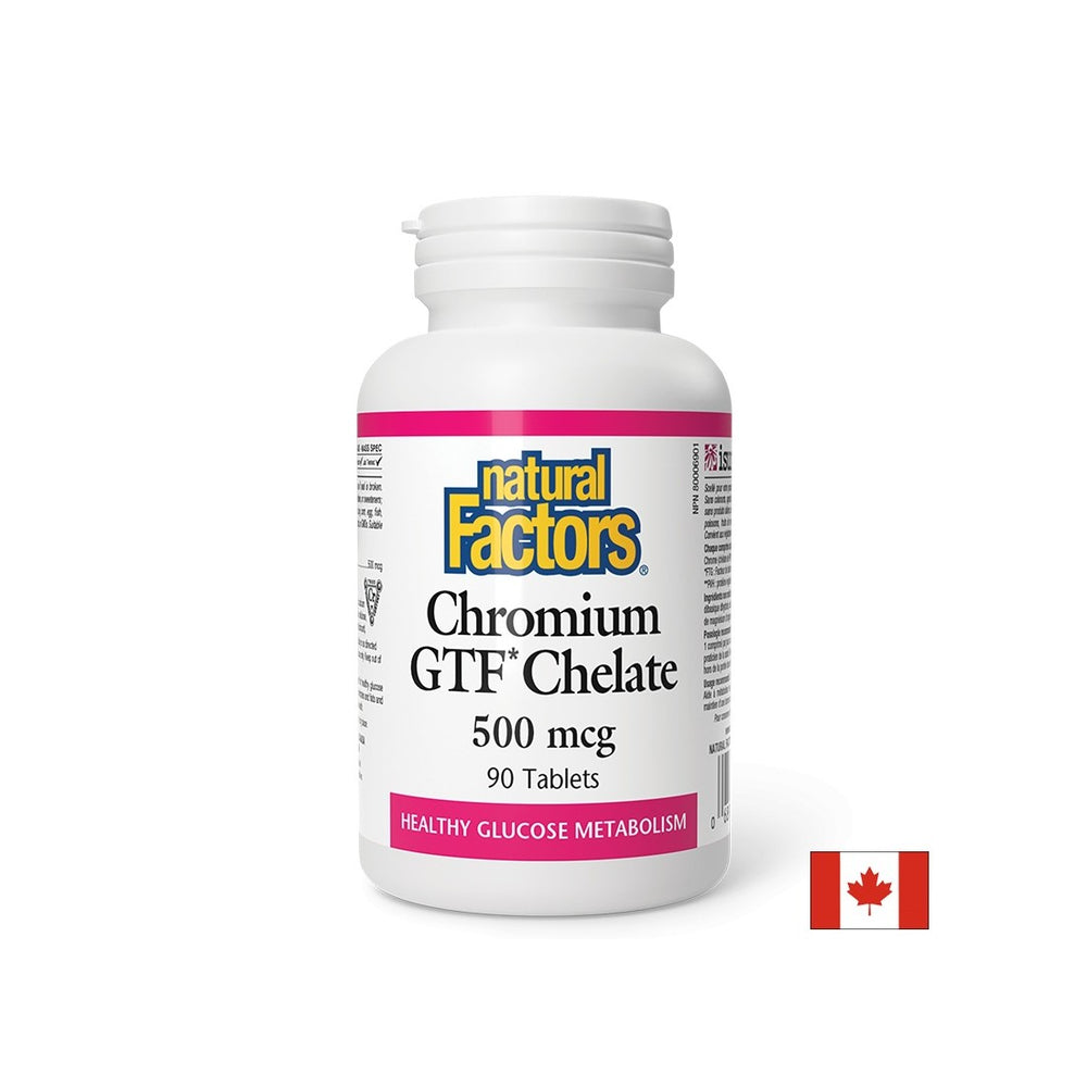 For insulin resistance and diabetes - Chromium GTF (chelate), 500 µg x 90 tablets - Nutra Best Europe