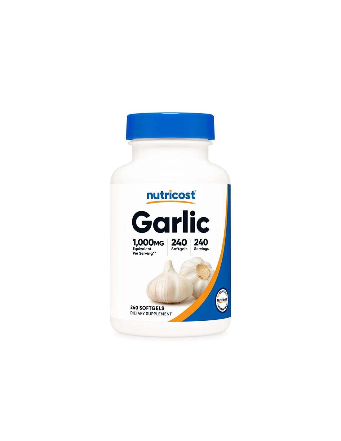 For high cholesterol - Garlic (oil extract), 10 mg x 240 softgel capsules - Nutra Best Europe
